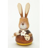 Wackelhase mit Pinsel natur  9,8 cm