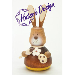 Wackelhase mit Pinsel natur  9,8 cm