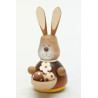 Wackelhase mit Eierkorb natur  9,8 cm