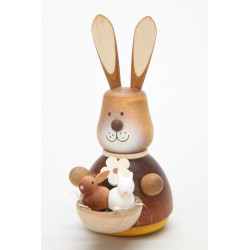 Wackelhase mit Babys natur...