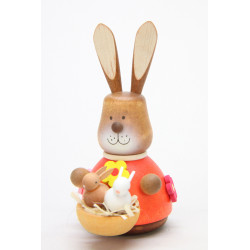 Wackelhase mit Babys  9,8 cm