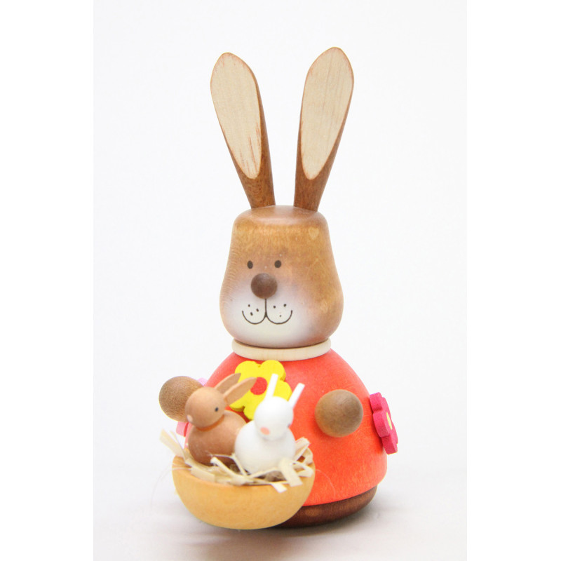 Wackelhase mit Babys  9,8 cm