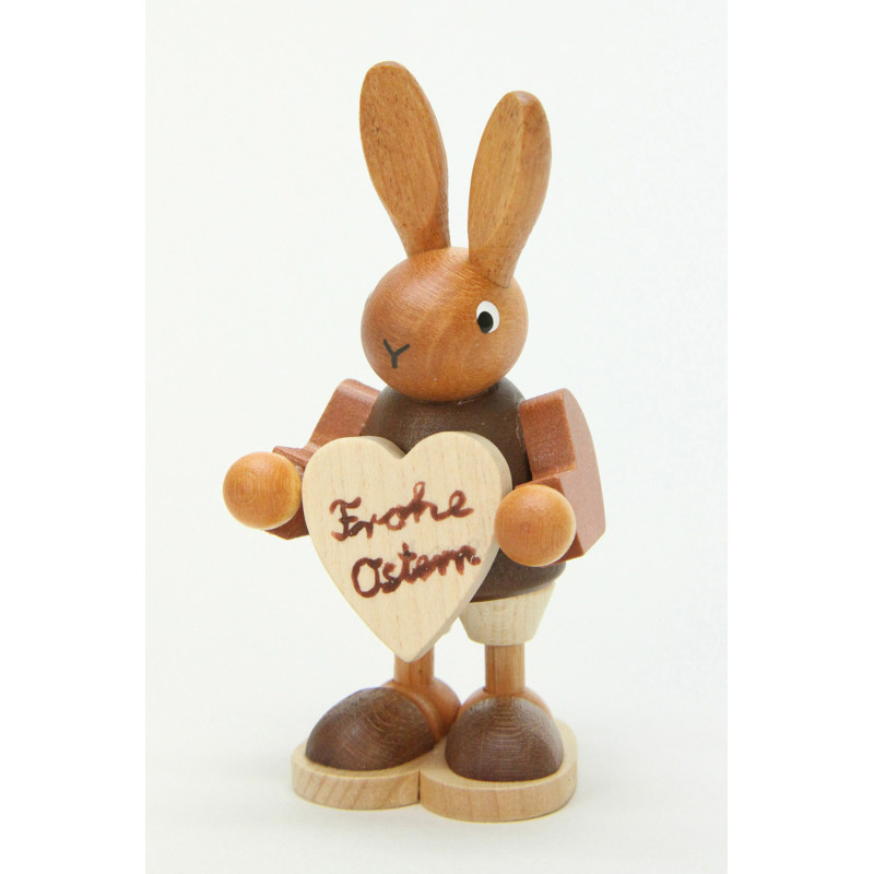 Hase mit Herz natur  8,5 cm
