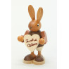 Hase mit Herz natur  8,5 cm