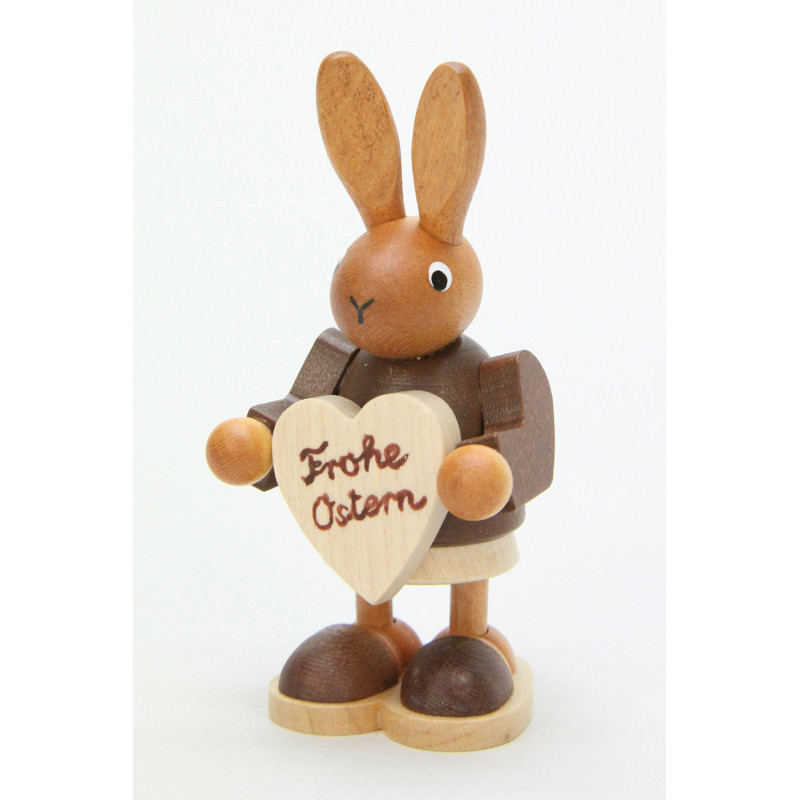 Häsin mit Herz natur  8,5 cm