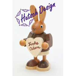 Häsin mit Herz natur  8,5 cm