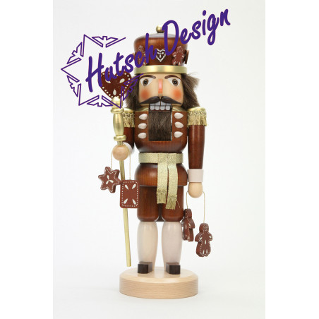 Nussknacker Lebkuchenkönig natur  37,5 cm