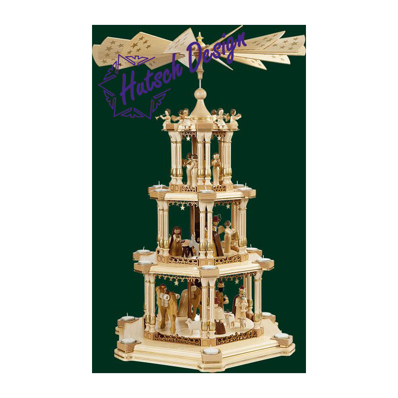 Barocke Pyramide Geburt, natur  86 cm