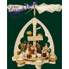 Pyramide Christi Geburt, mit Teelichte  40 cm