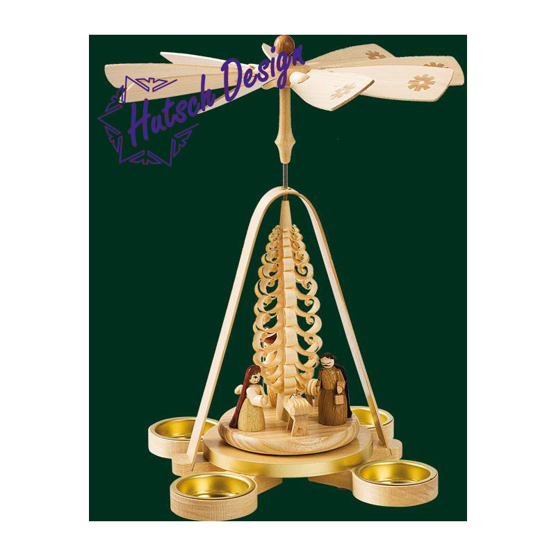 Pyramide Christi Geburt für Teelichte  28 cm