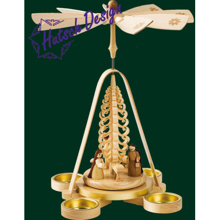 Pyramide Christi Geburt für Teelichte  28 cm