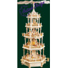 Pyramide Christi Geburt 4-st., natur, 18er Spw. Stille Nacht  70 cm
