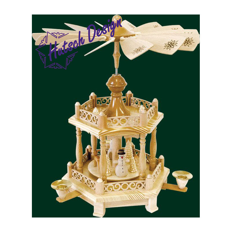 Pyramide 1-st. nat. Barockzaun, Schneemänner  38 cm