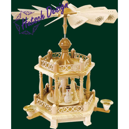 Pyramide 1-st. nat. Barockzaun, Schneemänner  38 cm