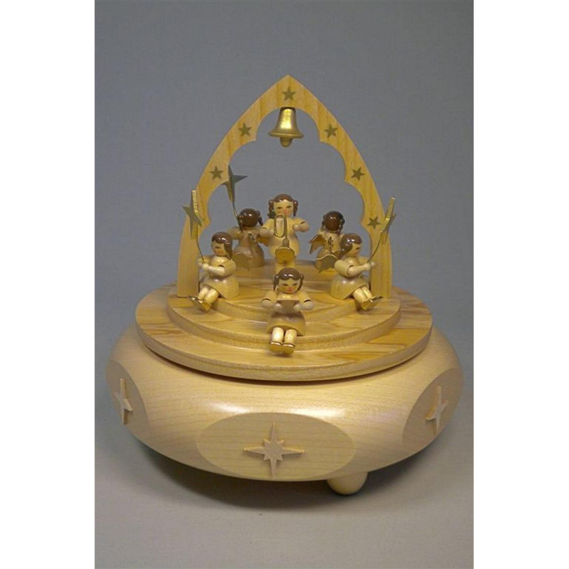 Spieldose Engelkonzert natur, 22er Spw. Stille Nacht  15 cm