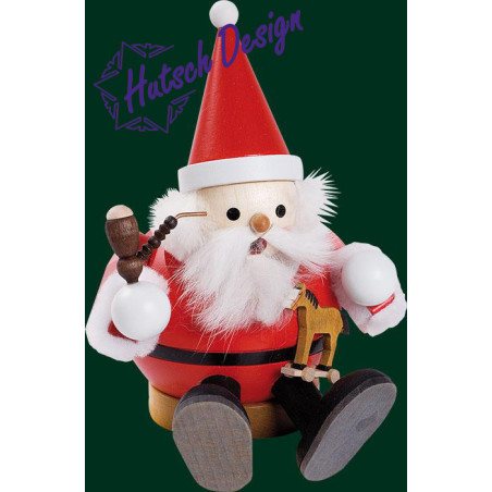 Kugelrauchmann Weihnachtsmann, sitzend  15 cm