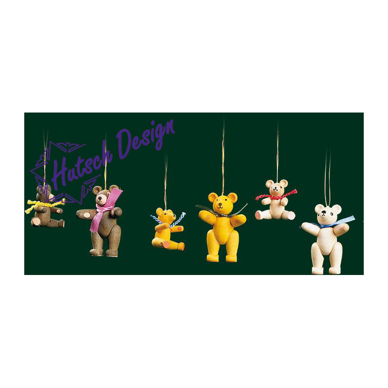 Baumbehang Bären 6-teilig sortiert  3/5 cm