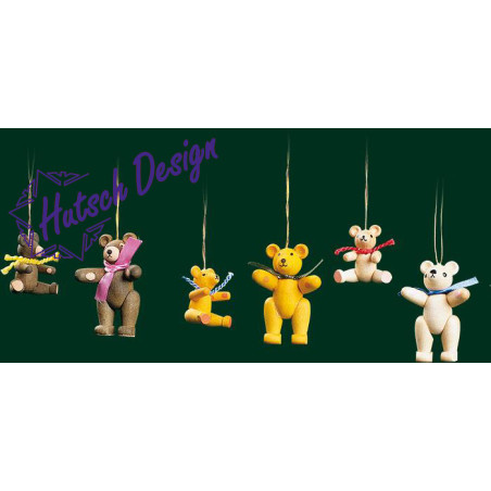 Baumbehang Bären 6-teilig sortiert  3/5 cm