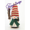 Wackelmännchen Schneemann m. Besen  11,0 cm