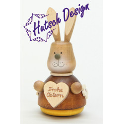 Wackelhase mit Herz natur...