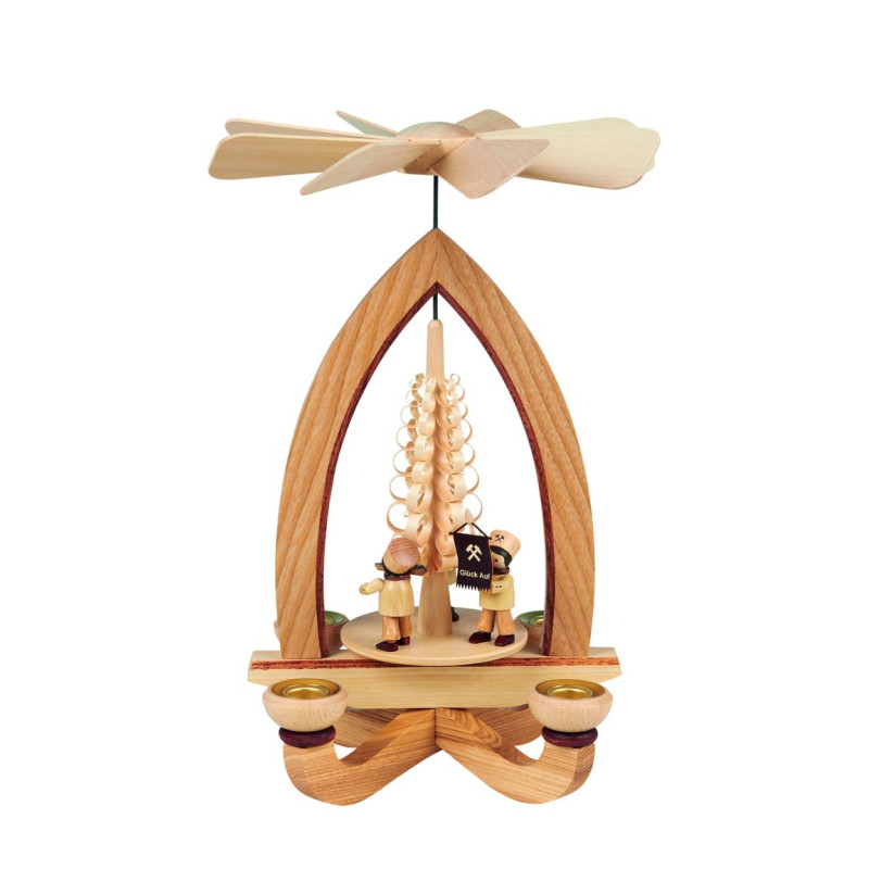 Pyramide mit Bergmannszug  (4,5 cm) 28cm