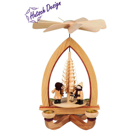 Pyramide mit Lampionkinder (mittel-5,5 cm) 28cm