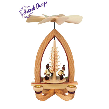 Pyramide mit Wintersportler 28cm