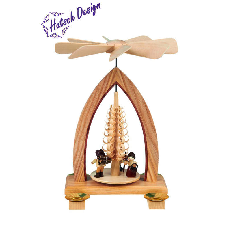 Pyramide mit Waldleute 26cm