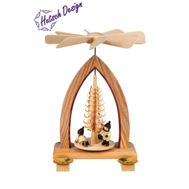 Pyramide mit Eisläufer 26cm