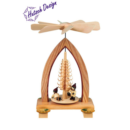 Pyramide mit Eisläufer 26cm