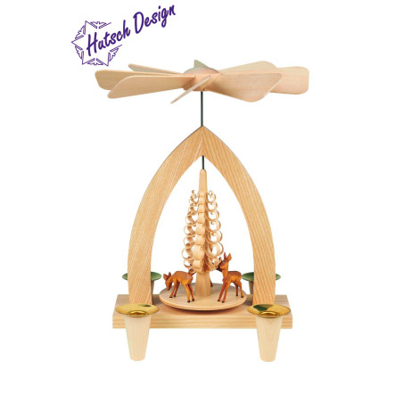 Pyramide mit Rehe 26cm