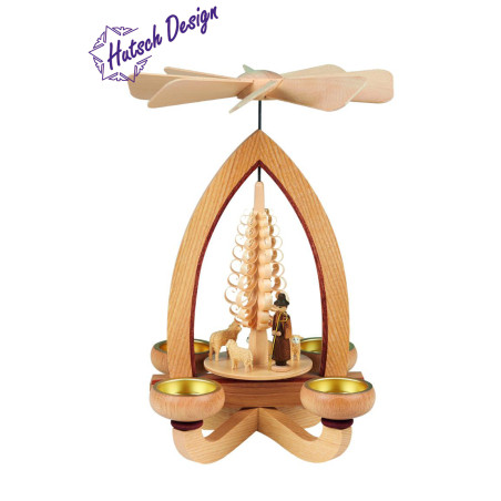 Teelichtpyramide mit Schafe 28cm