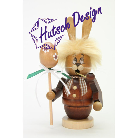 Räuchermann Miniwichtel Hase mit Stab 16,0 cm