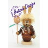Räuchermann Miniwichtel Hase mit Stab 16,0 cm