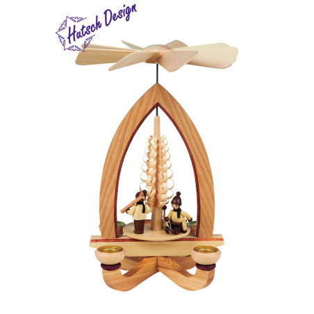 Pyramide mit Winterkinder 28cm