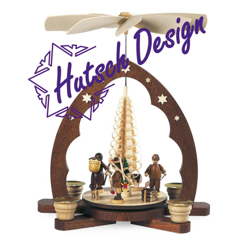 Pyramide Erzgebirgsfiguren Spitzbogen