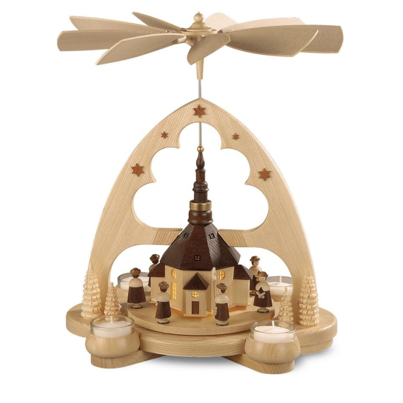 Bogenpyramide Seiffener Kirche, natur