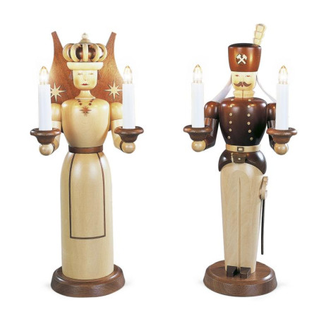 Engel und Bergmann, groß, natur