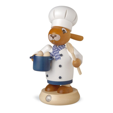 Räucherhase Koch farbig, groß