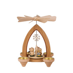 Teelichtpyramide mit Eule...