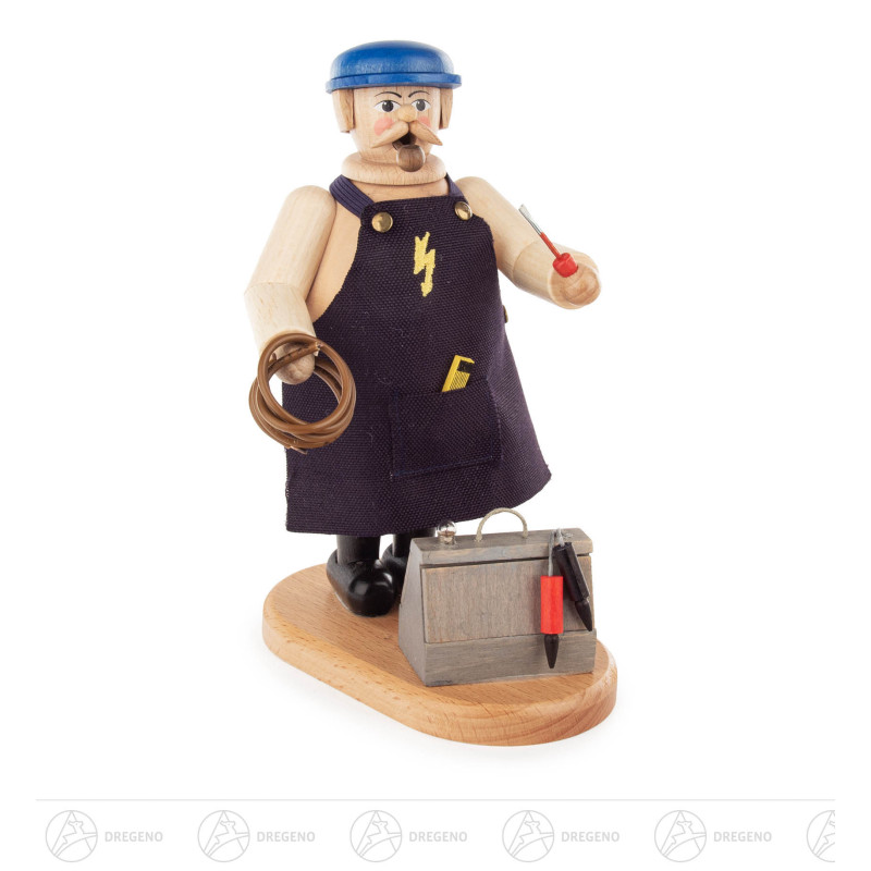 Räuchermann Elektriker 19cm