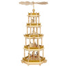 Pyramide Christi Geburt natur 4-stöckig 86 cm für Kerzen