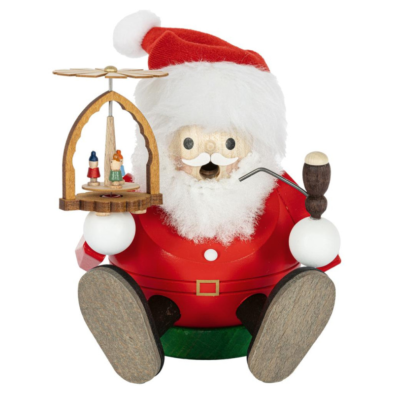 Rauchmann Santa mit Pyramide sitzend 15cm