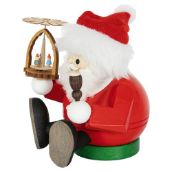 Rauchmann Santa mit Pyramide sitzend 15cm