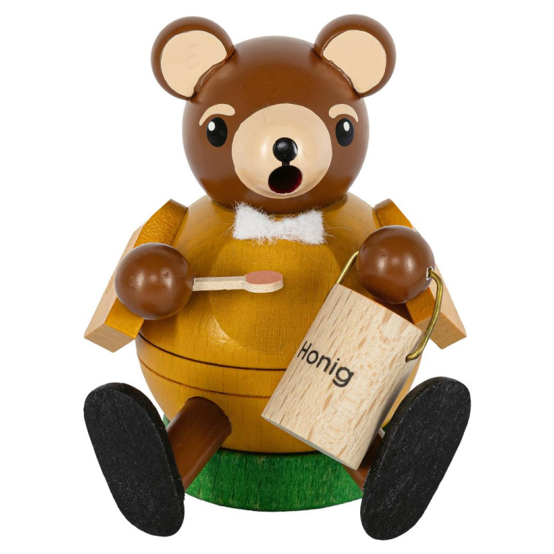 Minikugelrauchfigur Bär 8cm