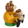 Minikugelrauchfigur Bär 8cm