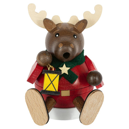 Minikugelrauchfigur Elch 8cm