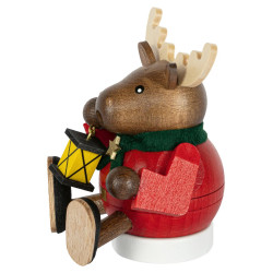 Minikugelrauchfigur Elch 8cm