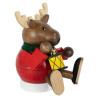 Minikugelrauchfigur Elch 8cm