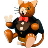 Rauchfigur Katze sitzend 13cm